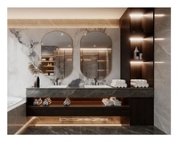Ensemble complet de coiffeuse de salle de bain moderne et luxueuse pour la maison