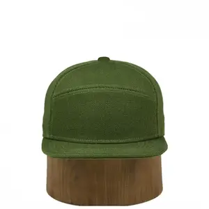 מותאם אישית 7 לוח ירוק קנבוס בד snapback כובע