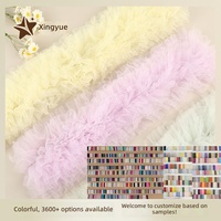 Accessoires vestimentaires en dentelle maillée personnalisée avec broderie en polyester à code-barres pour robes de mariée et textiles de maison