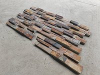 Revêtements muraux en pierre d'ardoise rustique, panneaux multicolores, surface rugueuse, carreaux muraux naturels pour la décoration de façade extérieure