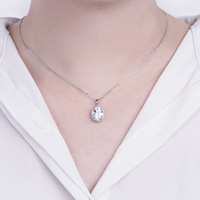 Série de bijoux en argent Sterling 925 pour femmes, ensembles de bijoux en forme ovale, Non vernis, zircon