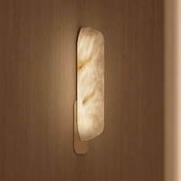 Lampe murale en cuivre et albâtre haut de gamme, design espagnol, chambre à coucher, chevet, salon, villa, escalier, couloir, lumières décoratives