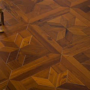 Parquet en teck multicouche T&G de qualité AB 16 mm, antidérapant, conforme aux normes RoHS et REACH, lisse et laqué UV, pour la maison et le bureau - Product Image 2