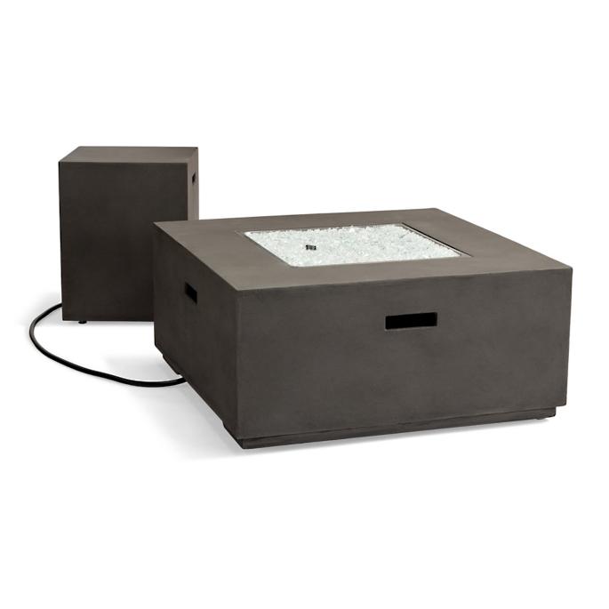 outdoor outdoor fire pit table garden set natural gas propane fire table in gray