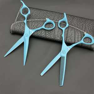 กรรไกรตัดผม Aw ขนาด 6 นิ้ว ทำจากเหล็กกล้าไร้สนิม 440C สีฟ้าอ่อน สำหรับคนถนัดขวา ใช้สำหรับงานเสริมสวย - Product Image 1