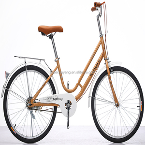 Bicicletas Urbanas de Ocio Aptas para Hombres y Mujeres con Asientos, Gran Capacidad de Carga, <span class=keywords><strong>Bicicleta</strong></span> de Acero al Carbono de 26 <span class=keywords><strong>Pulgadas</strong></span> y 1 Velocidad - Product Image 2