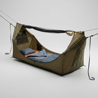 Hamac moustiquaire d'extérieur gonflable avec matelas intégré, taille adulte, fermeture éclair, maille respirante, cadre en aluminium, capacité 150 kg