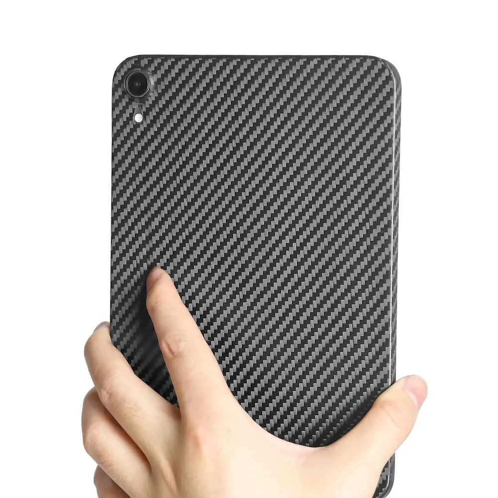Ultra Delgado brillante mate negro de fibra de carbono duro tableta cubre casos para el iPad de lujo mini 6 a prueba de golpes OEM