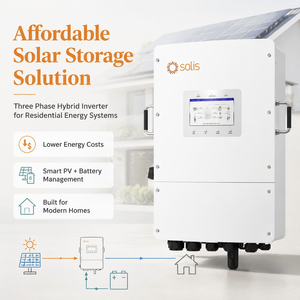 <span class=keywords><strong>Onduleur</strong></span> de stockage triphasé Solis 12kW 15kW avec prise en charge d'entrée générateur, commutateur <span class=keywords><strong>UPS</strong></span> 10ms et unité de conditionnement d'énergie hybride - Product Image 1