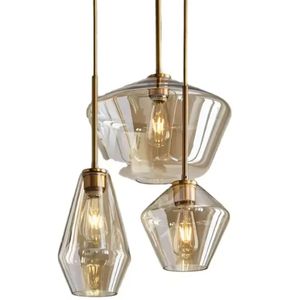 Lumière pendante en verre de simplicité d'éclairage de zèle pour la lumière pendante en verre claire de salle à manger - Product Image 6