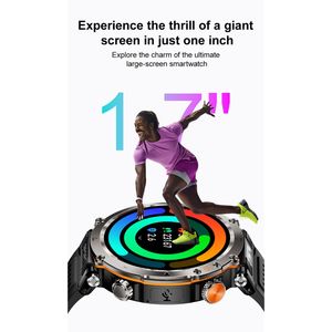 สมาร์ทวอทช์ HT30 สำหรับผู้ชาย สำหรับกีฬากลางแจ้ง หน้าจอ 1.7 นิ้ว รองรับการโทรผ่านบลูทูธ แบตเตอรี่ 600mAh ตรวจวัดอัตราการเต้นของหัวใจ กันน้ำ ไฟฉาย ควบคุมด้วยระบบสัมผัส - Product Image 6