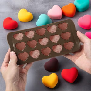 Premium Silicone <span class=keywords><strong>Coeur</strong></span> Mold15-Cavity 3D Bonbons <span class=keywords><strong>Moule</strong></span> Crème Glacée Gâteau <span class=keywords><strong>Moule</strong></span> Chocolat Réutilisable Dessert Outil - Product Image 4