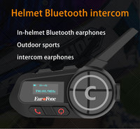 2024 nouveau modèle avec écran LCD, système d'interphone Bluetooth pour casque de moto longue portée 1200M