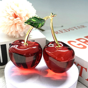 Adorno de Cristal con Cruz de Rosa y <span class=keywords><strong>Cereza</strong></span>, Ecológico, Grabado, Fruta Decorativa, Regalo Coleccionable para Bodas, Cumpleaños, Fiestas y Otras Ocasiones - Product Image 6