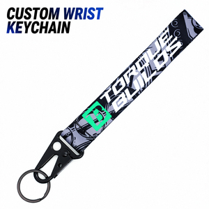Lanard Custom Logo Sublimation Wrist Keychain Promotional Webbing Keyring for Carabiners