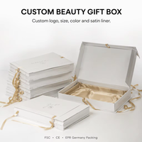 Boîte d'emballage personnalisée pour extensions de cheveux, sacs de rangement en satin pour tissages humains, boîte cadeau avec fermeture à ruban pour perruques