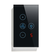 Nuevo Panel Táctil Inalámbrico COMANS, Controlador de Ventilador y Luz Personalizado, Interruptor de Pared Inteligente para Lámpara de Techo, Hogar
