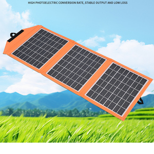 Fuente de Energía Portátil para Exteriores, Panel Solar Plegable de Silicio Monocristalino Naranja, 22% de Eficiencia, 10-100W, USB, Voltaje Estabilizado - Product Image 3
