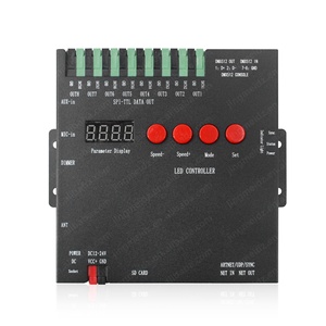 Hot bán DC12V 24V đầy đủ màu sắc X8 <span class=keywords><strong>pixel</strong></span> điều khiển SPI DMX512 1990 giao thức Ma trận LED điều khiển - Product Image 3
