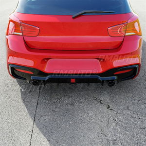 For BMW 1er M Sport F20 F21 M135i M140i E92 E93 335I Rear Bumper Lip <b>Diffuser</b> With <b>LED</b> Rear Spoiler Auto Exterior Accessories - Product Image 6