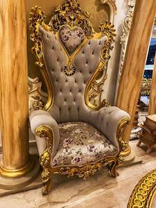 Sofá Individual de Lujo de Inspiración Real con Estructura de Madera Maciza Resistente y Asientos Acolchados para Sala de Estar - Product Image 2