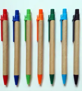 Hochwertiger Kugelschreiber aus recyceltem Papier Umwelt freundlicher Kugelschreiber mit benutzer definiertem Logo
