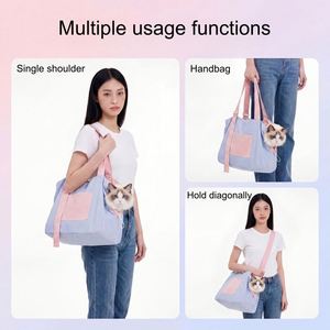 <b>Pet</b> <b>Carrier</b> Luxury Breathable Polyester <b>Pet</b> <b>Carrier</b> Backpack Large Capacity Adjustable Crossbody Shoulder Strap Cartoon Design - Product Image 4