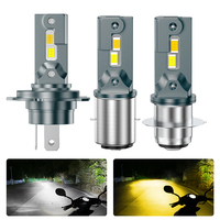 Ampoule de phare de moto DC 12V~80V H4 H6 P15D BA20D CSP 3570 LED Chip 1560lm Blanc Jaune Double Couleur Feux de Croisement et de Route Moto