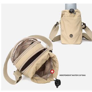 Nylon Sling Purse Korean <strong>Shoulder</strong> <strong>Bag</strong> <strong>Mobile</strong> <strong>Phone</strong> Square Crossbody <strong>Bag</strong> With Bottle Holder - Product Image 4