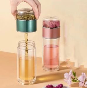 Gourde Infuseur à Thé de Haute Qualité en Gros, Gobelet à Double Paroi en Verre avec Isolation Thermique, Réutilisable, Motif Dessin Animé pour Voyage - Product Image 2