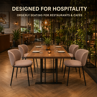 Chaises de café, chaise asymétrique à dossier enveloppant avec revêtement en bouclette pour hôtel, café, bistrot, restaurant, salon, sushis, cantine japonaise