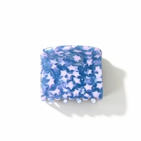 Nouvelle pince à cheveux carrée ZOYU pour femme, style européen-américain, motif léopard, étoiles et rayures, en acétate, design de niche
