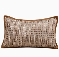 Wabi Sabi Style minimaliste Mica couleur canapé oreiller haut de gamme Villa hôtel modèle chambre tissé à la main taie d'oreiller carrée en gros