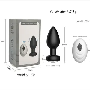 Diamante nero femmina ricarica APP 10 modalità telecomando vibrante Plug G-Spot anale masturbazione sesso giocattolo all'ingrosso - Product Image 4