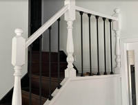 Balustres en fer forgé réglables noir satin panier en fer creux broches balustrades en aluminium pour garde-corps d'escalier