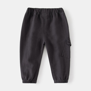 Pantalon de jogging en coton d'automne et d'hiver pour garçons Design <span class=keywords><strong>cargo</strong></span> chaud à la mode avec grandes poches Ceinture élastique Vêtements confortables - Product Image 4