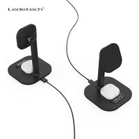 Support de tablette PC de bureau avec chargeur sans fil pliable en métal, compatible iPad, charge rapide, réglable