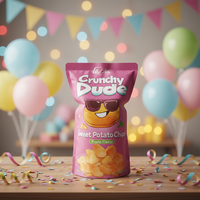 Chips de patate douce premium au goût prune - Collation croustillante et saine pour les détaillants