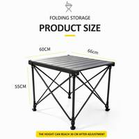 Nouvelle conception de table de camping pliable en fer légère et moderne avec hauteur réglable, imperméable et portable, table de pique-nique d'extérieur
