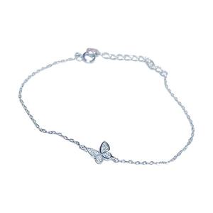 Bracelets délicats de haute qualité en argent sterling 925 plaqué or 18 carats, mini chaîne papillon pour femmes - Product Image 3