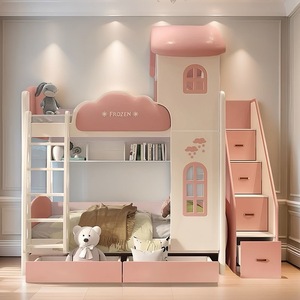 Mobilier de chambre à coucher d'intérieur de haute qualité Ensemble de <span class=keywords><strong>lits</strong></span> pour enfants <span class=keywords><strong>Lits</strong></span> superposés de princesse pourfilles - Product Image 1
