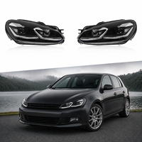 Phares de voiture LED robustes 6000K pour VW Golf 6 2009-2012, 12V, boîtier ABS durable, installation facile plug-and-play