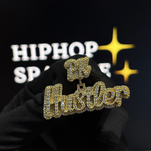 Collar Personalizado de Plata de Ley 925 con Colgante de Letra Burbuja con Moissanita VVS, Chapado en Oro de 18K, Estilo Hip Hop - Product Image 1