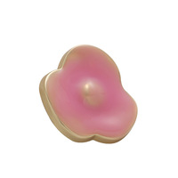 Boutons de chandail en fourrure de luxe léger Design de fleurs irrégulières cousus à la main Boutons à tige en alliage de zinc de 18mm pour la décoration de vêtements