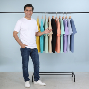 S-10XL T-shirt surdimensionné en polyester avec logo personnalisé pour hommes à prix très bon marché - Product Image 1