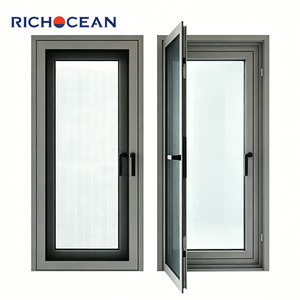 Fenêtre à battant RICHOCEAN de style français en alliage d'aluminium sur mesure 3x4, isolation thermique, <span class=keywords><strong>double</strong></span> vitrage Low-e - Product Image 3