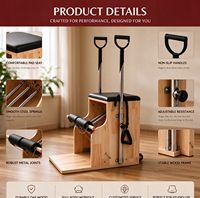Ensemble de Pilates 5 pièces en bois de chêne certifié CE de haute qualité MJD, équipement de fitness, appareil pliable, machine de Pilates Reformer.