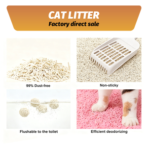 인기 생분해성 고양이 모래 1kg 대용량 클린 클럼핑 두부 벤토나이트 카사바 셀프 클리닝 - Product Image 5