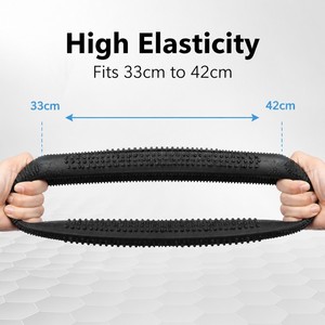 Accessoire universel pour l'intérieur des voitures, écologique, inodore, antidérapant, élastique, durable, lavable, housse de volant en silicone - Product Image 2