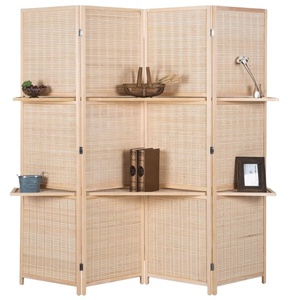 Écran de séparation murale en <span class=keywords><strong>bambou</strong></span>, 6 panneaux, 72 pouces, séparation de pièce pliable, confidentialité, écran en <span class=keywords><strong>bois</strong></span> pour chambre à coucher, salon, noir - Product Image 1